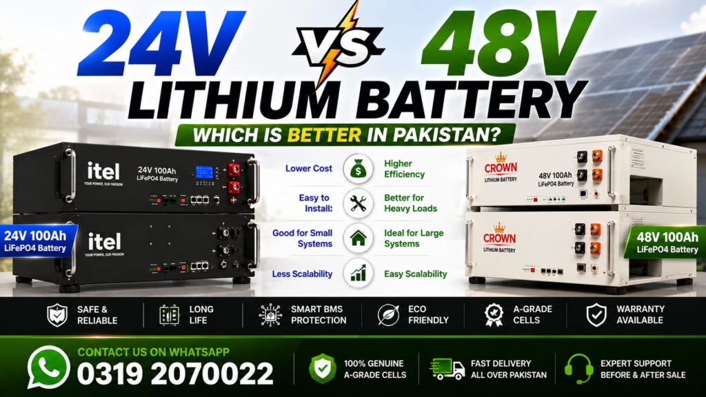 24V vs 48V Lithium Battery: Which Is Better in Pakistan?