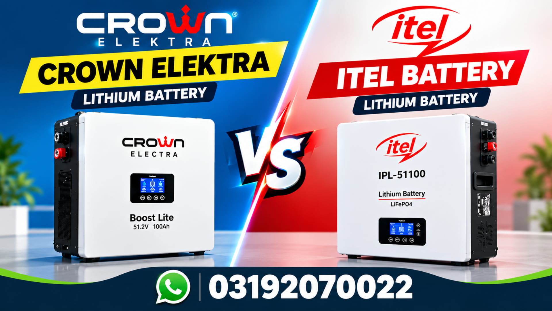 Crown Elektra vs itel Battery