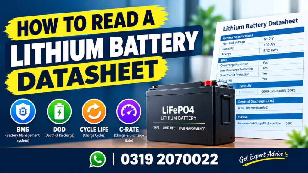 How to Read a Lithium Battery Datasheet (BMS, DOD, Cycle Life, C-Rate)